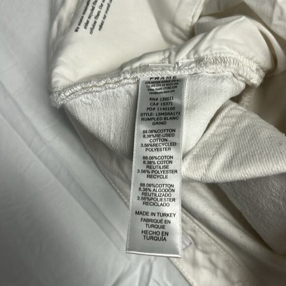 Frame Women's Size 30 Le Simone Distressed Denim Shorts White - Picture 10 of 10